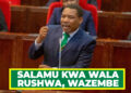 DK. MWIGULU ATUMA SALAMU KWA WALA RUSHWA, WAZEMBE