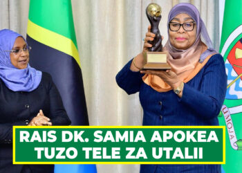 RAIS DK. SAMIA APOKEA TUZO TELE ZA UTALII