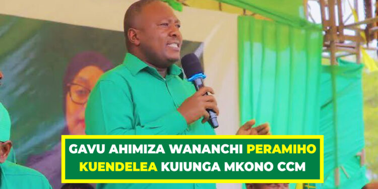 GAVU AHIMIZA WANANCHI PERAMIHO KUENDELEA KUIUNGA MKONO CCM