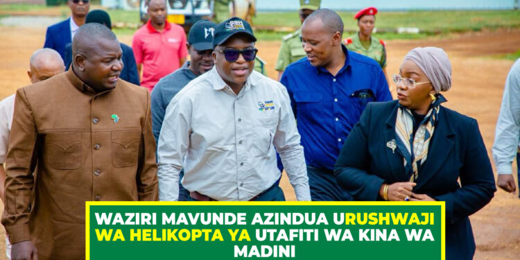 WAZIRI MAVUNDE AZINDUA URUSHWAJI WA HELIKOPTA YA UTAFITI WA KINA WA MADINI