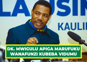 DK. MWIGULU APIGA MARUFUKU WANAFUNZI KUBEBA VIDUMU