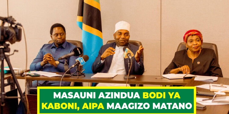 MASAUNI AZINDUA BODI YA KABONI, AIPA MAAGIZO MATANO