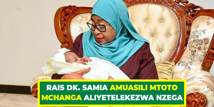 RAIS DK. SAMIA AMUASILI MTOTO MCHANGA ALIYETELEKEZWA NZEGA