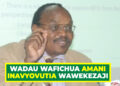 WADAU WAFICHUA AMANI INAVYOVUTIA WAWEKEZAJI