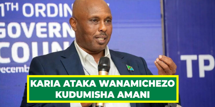 KARIA ATAKA WANAMICHEZO KUDUMISHA AMANI