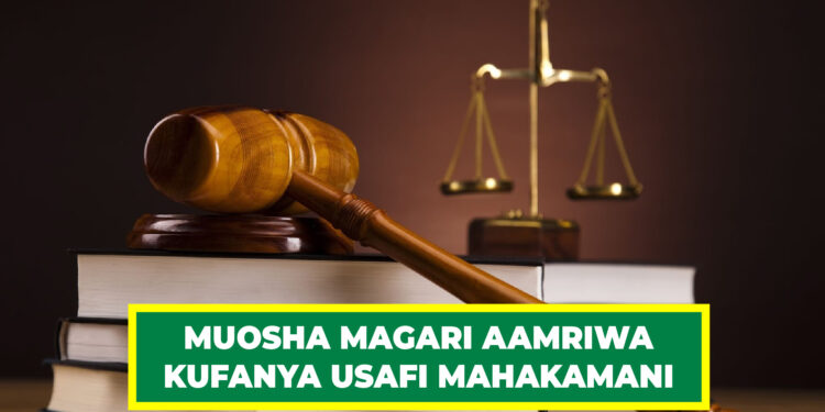 MUOSHA MAGARI AAMRIWA KUFANYA USAFI MAHAKAMANI