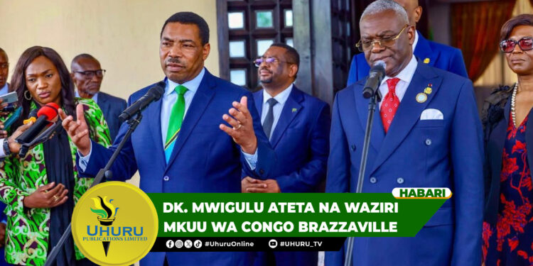 DK. MWIGULU ATETA NA WAZIRI MKUU WA CONGO BRAZZAVILLE