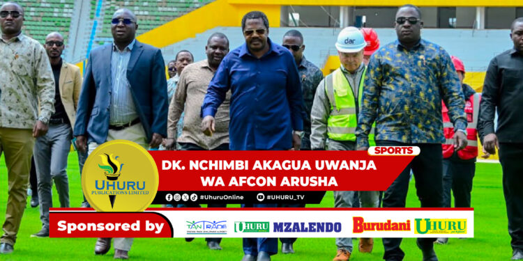 DK. NCHIMBI AKAGUA UWANJA WA AFCON ARUSHA