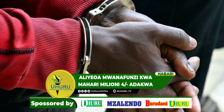 ALIYEOA MWANAFUNZI KWA MAHARI MILIONI 4/- ADAKWA