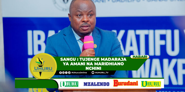 SANGU : TUJENGE MADARAJA YA AMANI NA MARIDHIANO NCHINI